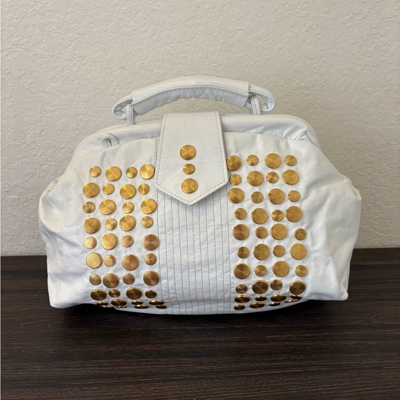 Stylish White and Gold Women's Bag - Picture 4 of 8